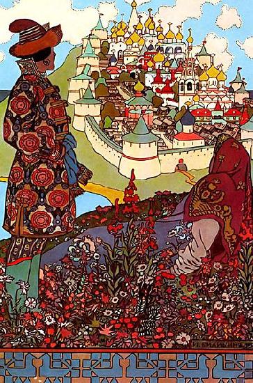 Ivan Bilibin The Island of Buyan 1905 Spain oil painting art